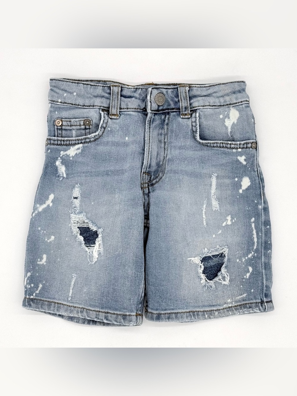EUC Zara Little Boys Distressed Denim Jean Shorts in Light Blue 6